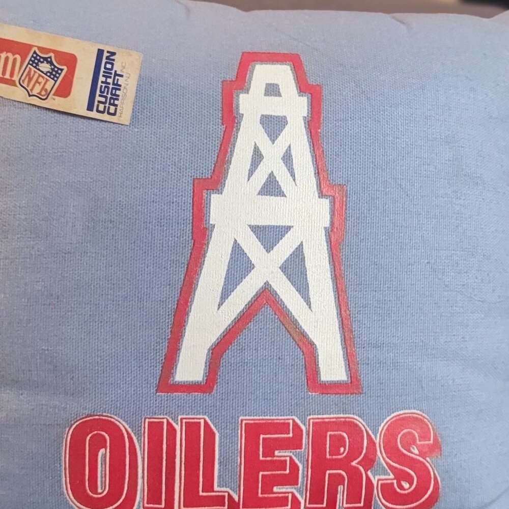 Houston Oilers NFL Throw PILLOW vintage new with tags